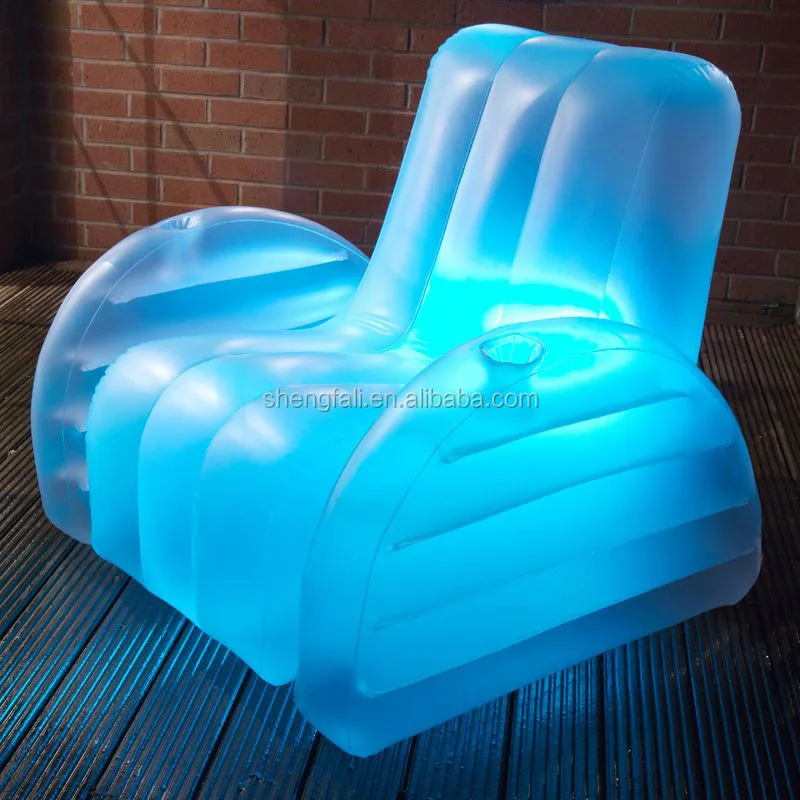 
funny games luxury LED flashing sofa inflatable for night club 