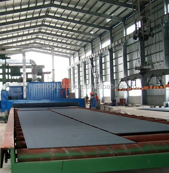 steel plate shot blasting cleaning machine and auto painting line