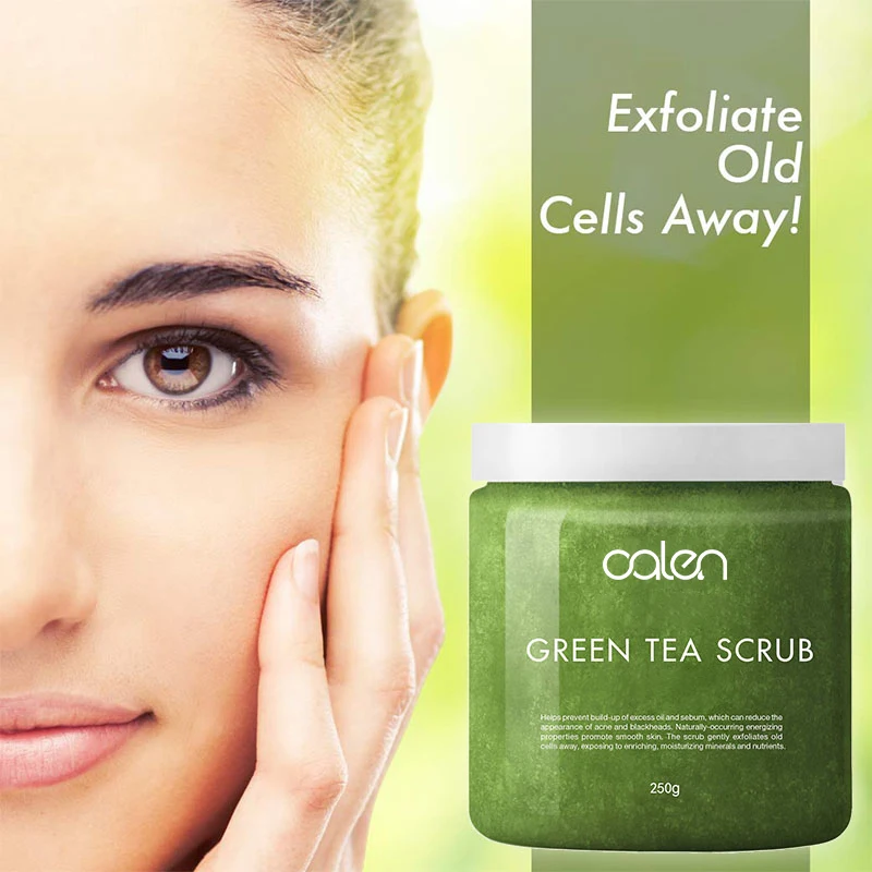 Private Label Gentle Formula Organic Exfoliating Deep Cleansing Green Tea For Body And Facial Care