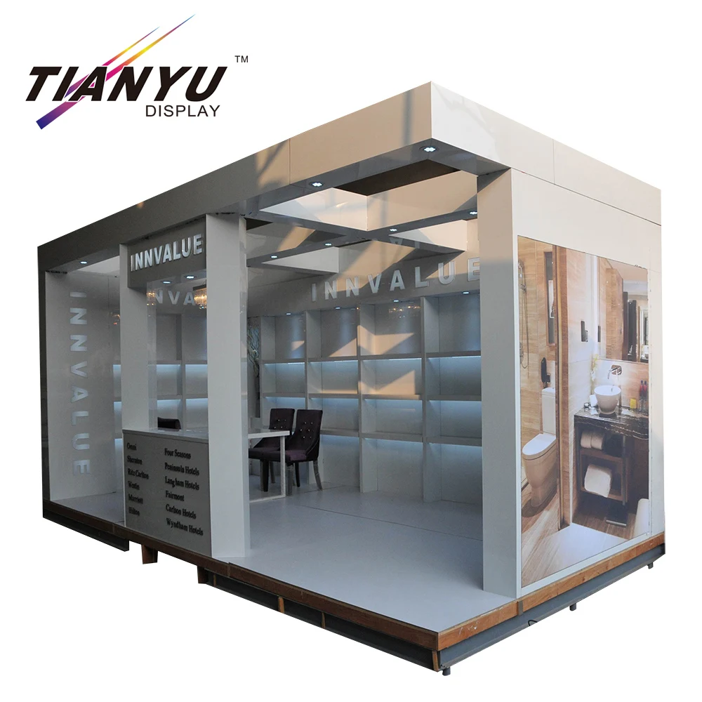 Tian Yu offer  eye catching wooden exhibition booth system modular wooden coated expo stand