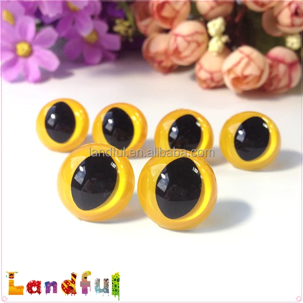 Amigurumi Toys Craft Stuffed Dolls Sewing Puppet Yellow Plastic Cat Eyes