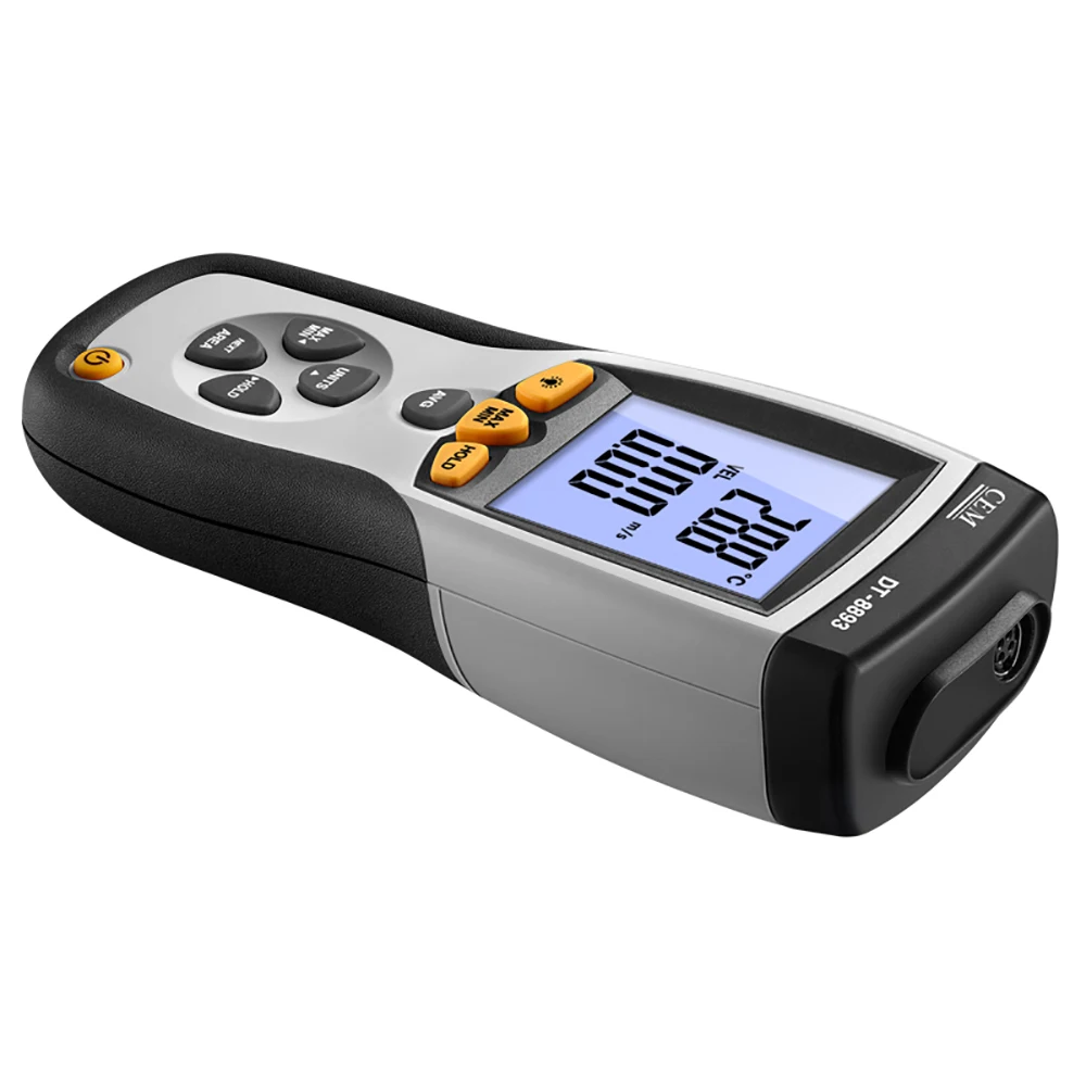 CEM DT-8893 ШМ/CFM 0 ~ 30 м/с скорость и направление ветра Анемометр воздушного потока или скорости плюс температура окружающей среды