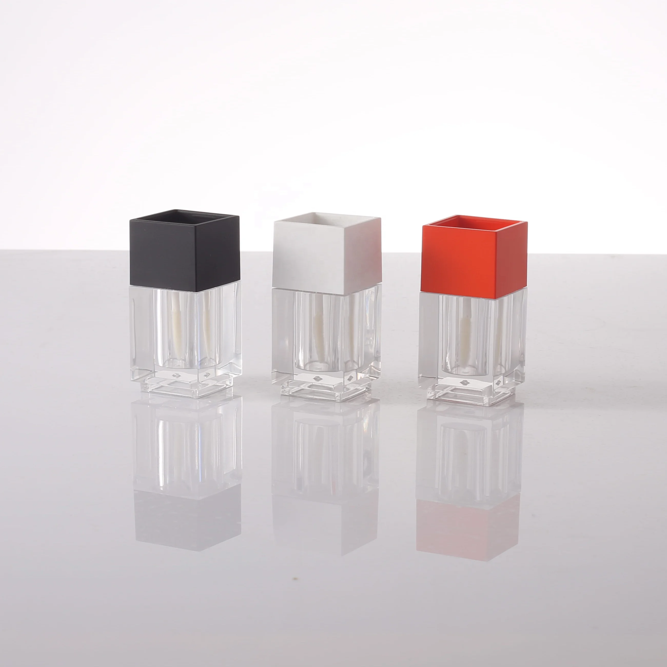 
hot sellers mini 4ml lip gloss glue square packaging tube lip stick bottle custom design 