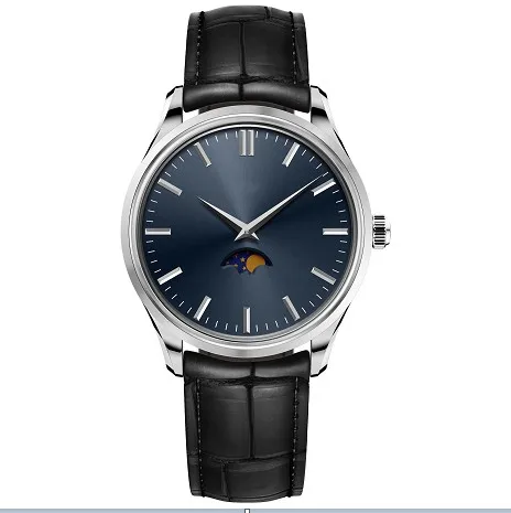 men moonphase watch japan movt moon phase stainless steel watch moon date watches