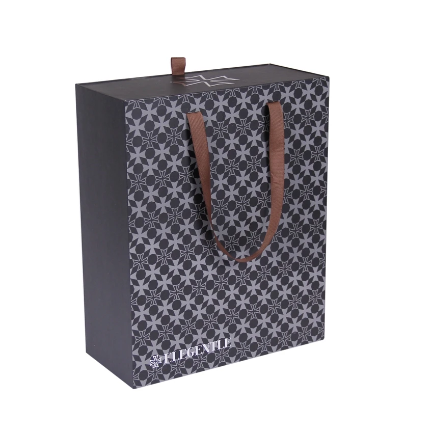 Custom label printing uv coating black cardboard blank shoe box