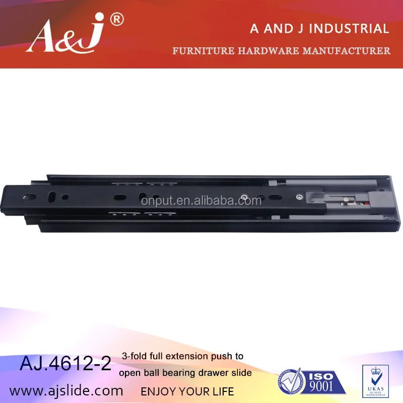 New 45mm push open full extension center mount drawer slide