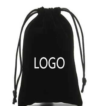 Wholesale Custom Logo Black Ecological Cotton Bag For Packaging