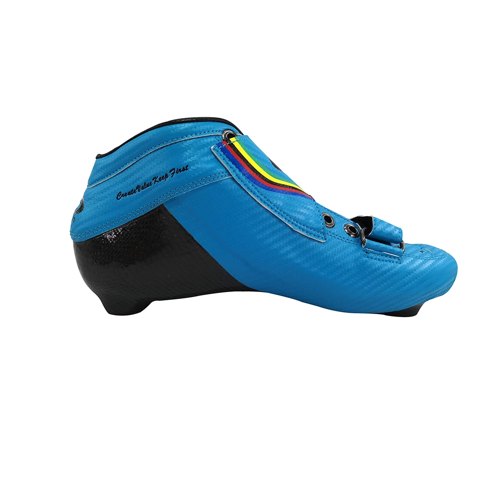 Сапоги для скоростных Коньков из углеродного волокна лучшего качества синего цвета