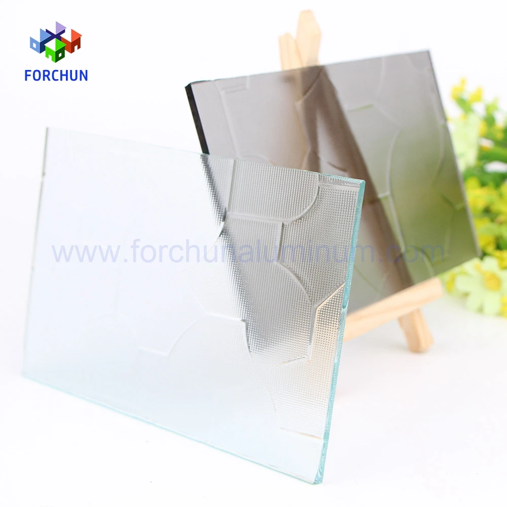 Cristal gris catedral karatachi vidrio 3mm 4mm fabrica de vidrio en china