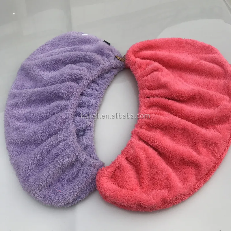 Home Microfiber Hair Towel Fast Drying Turban Towel Absorbent Hair Wrap for Bath, Spa