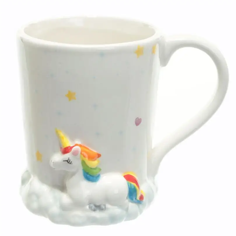Cuteness 3D  Horse Unicorn Ceramic Coffee Mug Cups for Funny Christmas gift