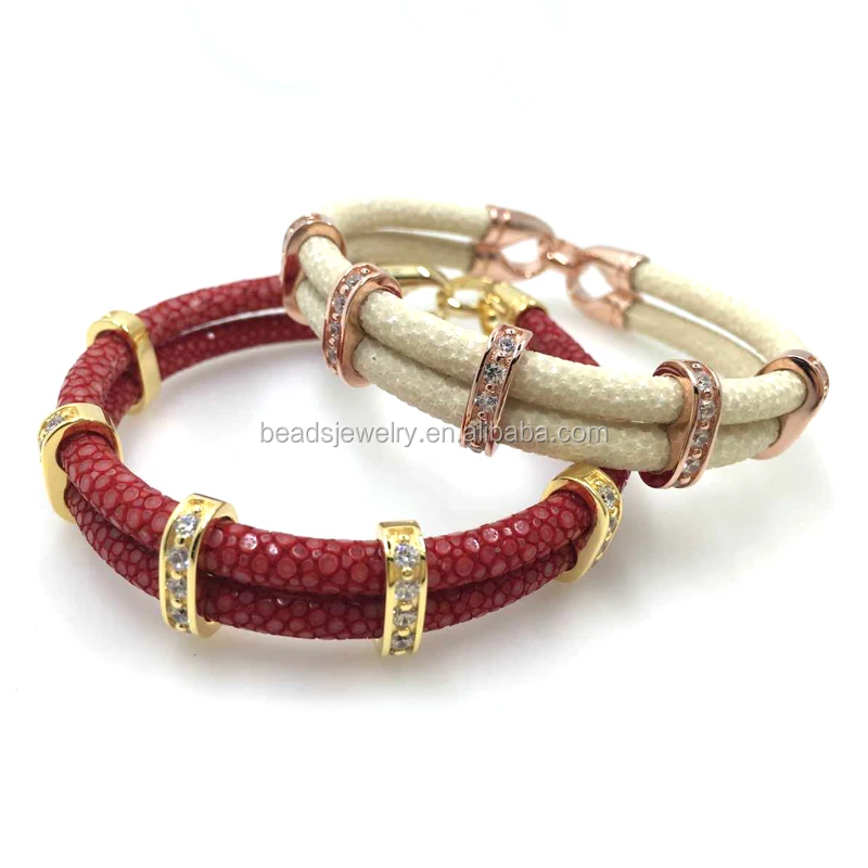 
Wholesale Stingray leather bracelet mens stingray leather bracelets 