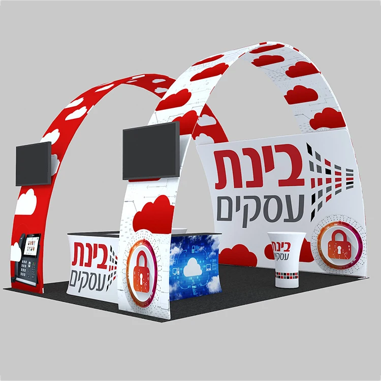 Custom Printed Stand Portable Equipment trade show marketing displays 10x20 booth