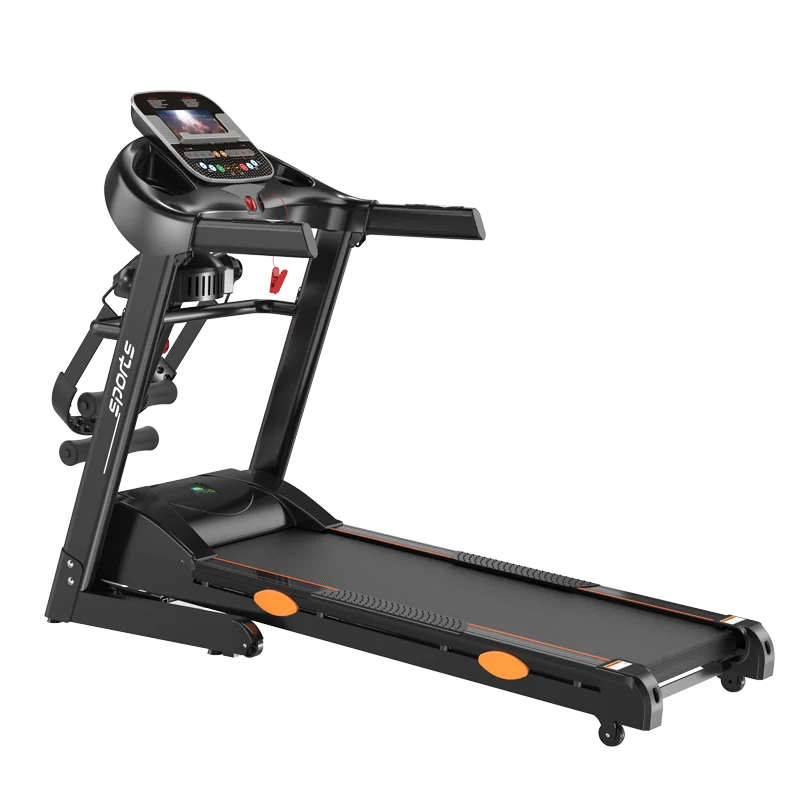 
Professional Electric Motorized 3.0HP with Lifting Function Heart Rate Sensor Massage Belt 7-inch Color Screen Motorized Treadmi 