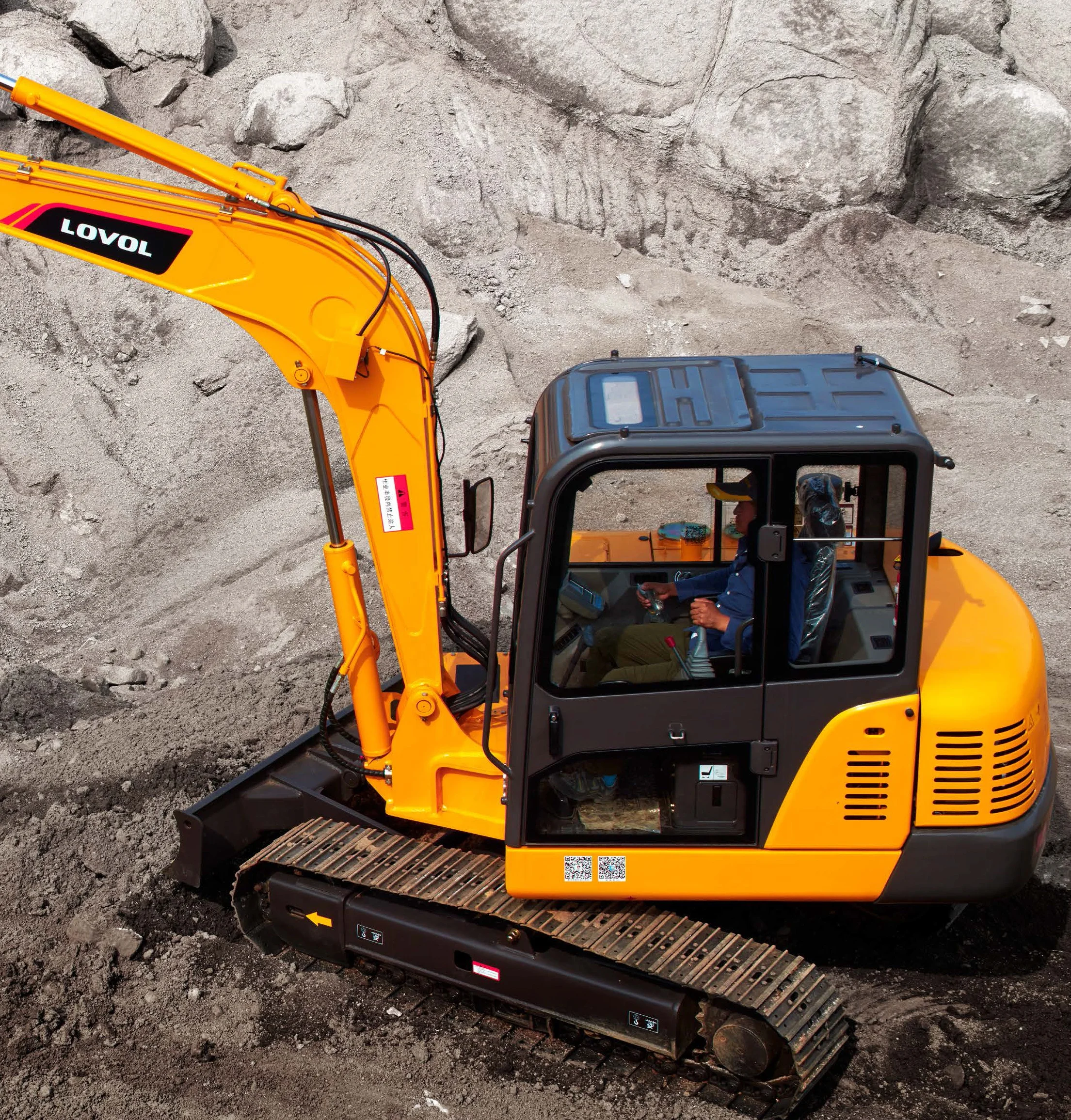 
Chinese 6ton 0.2cbm Small Crawler Excavator New Mini Digger 39kw LOVOL FR60D 