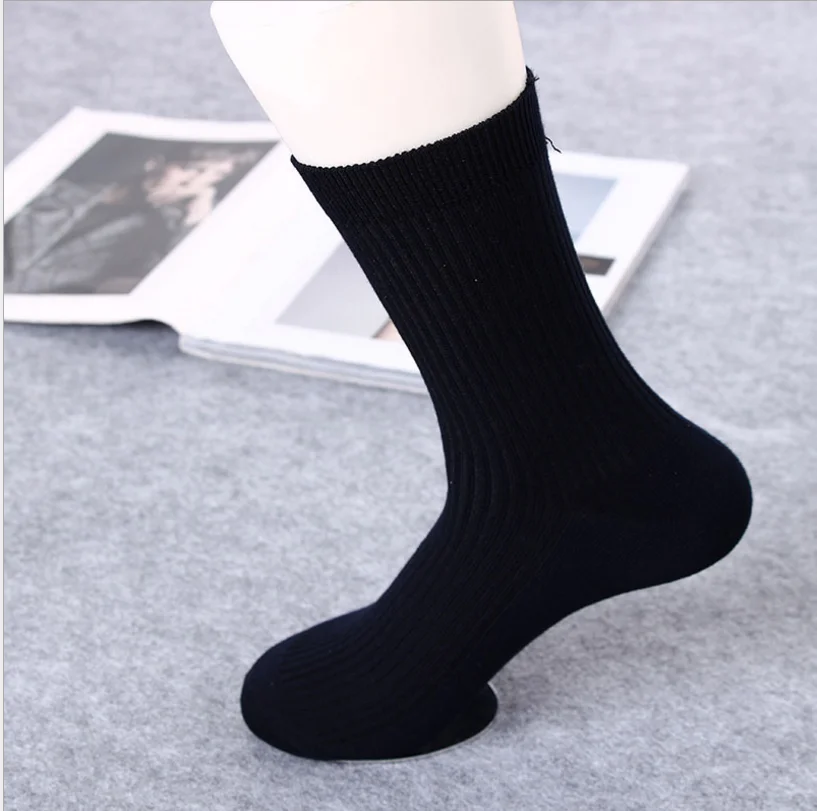 
Bamboo Black Work Thick Socks For Men 