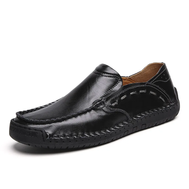 Custom casual moccasin shoes leather moccasin shoes for men slip on man moccasin loafer