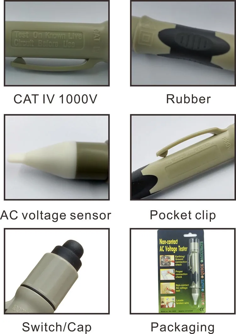  MS-148(9) 1000V AC Non Contact Voltage Tester detector with Pocket
