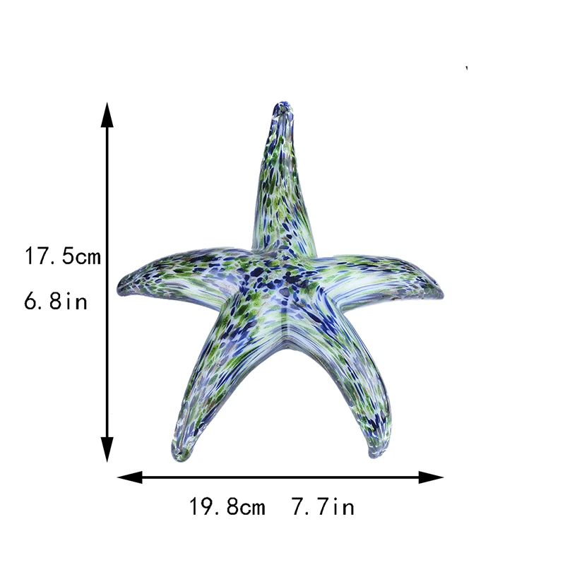 Starfish Paperweight Art Glass Collectible Fish Figurines Home Table Wedding Decor H&D Crystal Home Decoration Europe Folk Art