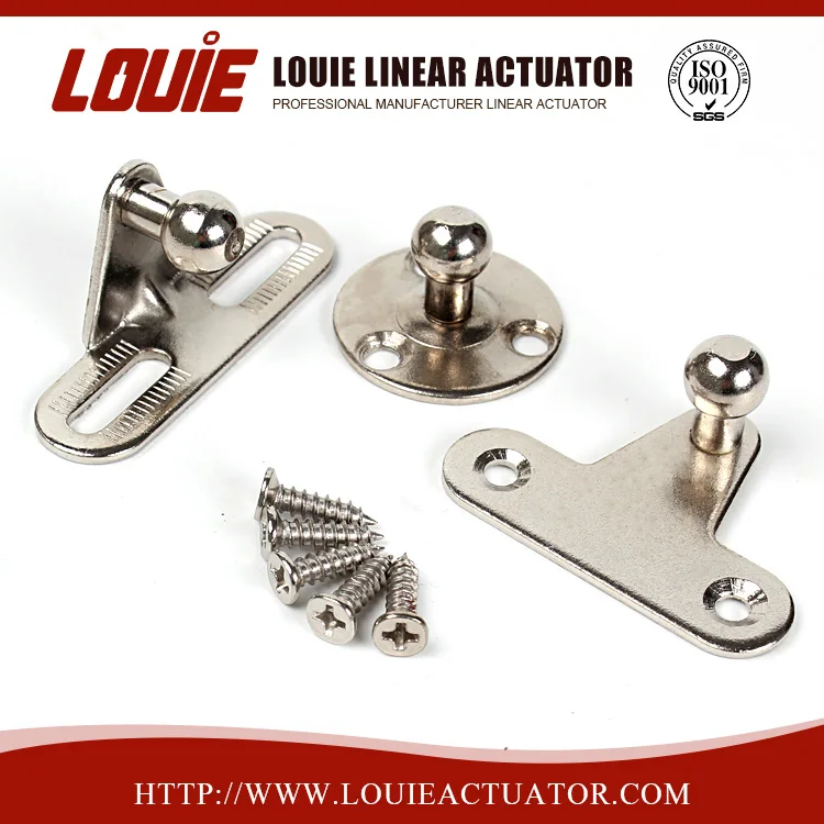 silvery gas struts with mounting hardware hot sale