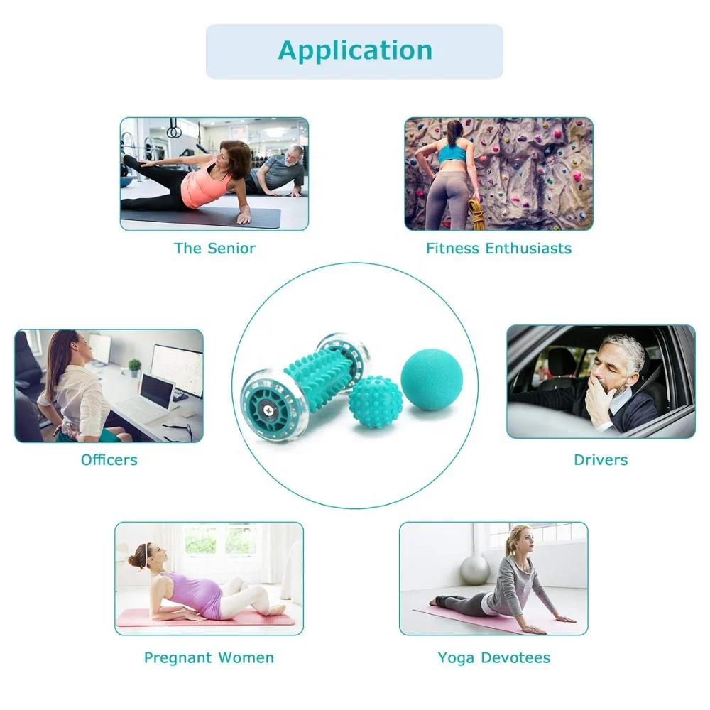 Набор массажных мячей Eva, ролик для массажа ног, мяч для Лакросса, массажный мяч для йоги, сумка для переноски, инфракрасная физиотерапия для тела на заказ