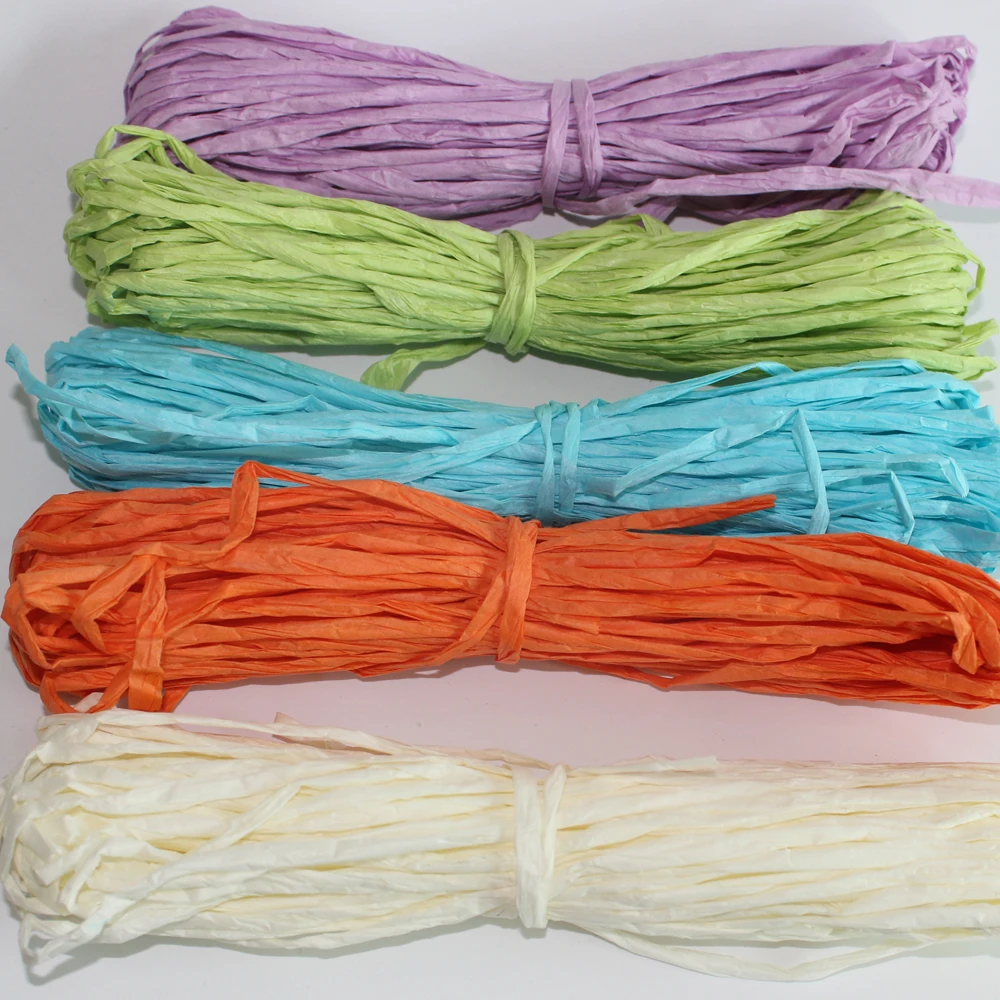 Бумажная пряжа из натуральной рафии для вязания крючком