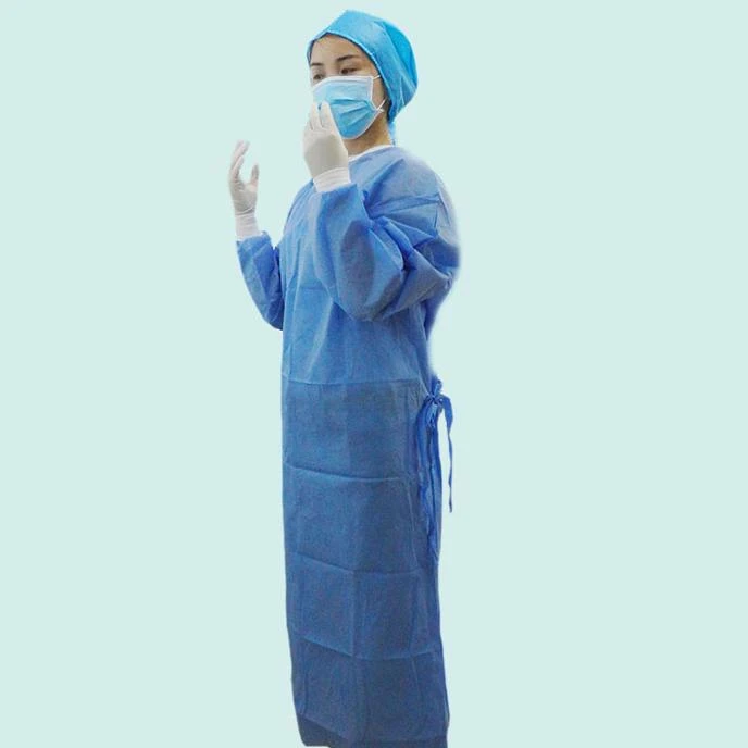 Disposable non-woven surgical gown