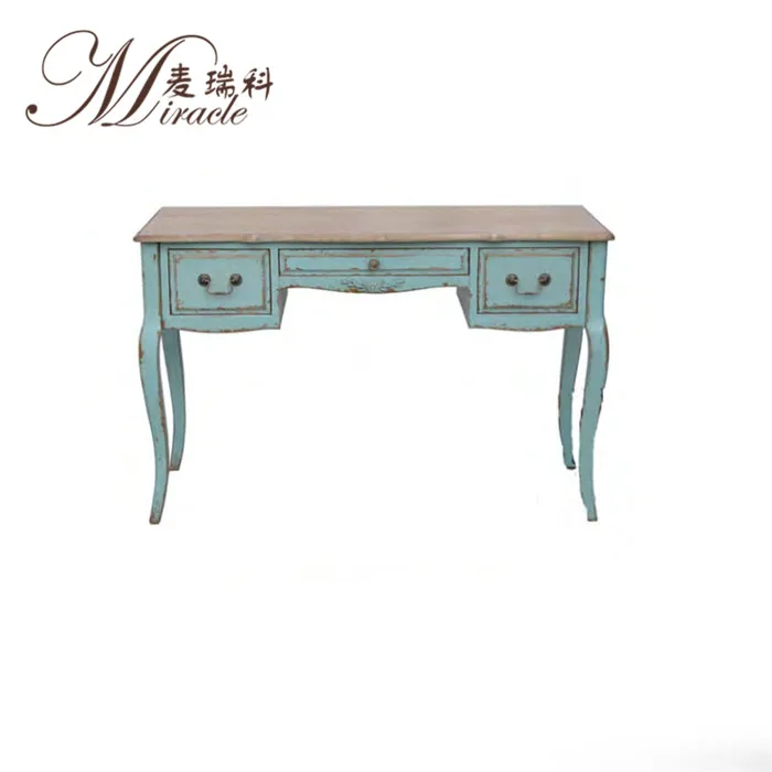 Antique luxury furniture wood writing table console table