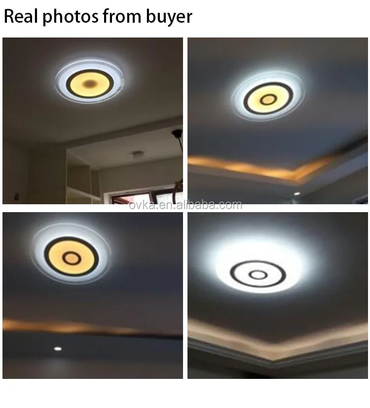 modern ultra-thin chandelier lighting round bedroom light living room acrylic chandelier