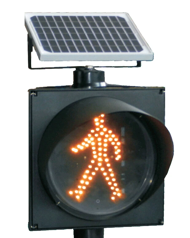 
300mm yellow solar flashing warning led traffic signal light 