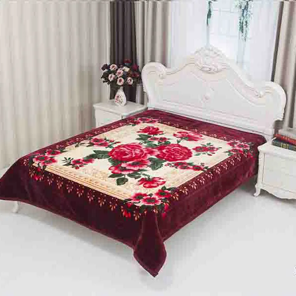 100% Polyester mantas de invierno 220X240 Golden Dove Royal Winter 6.5kg Double Ply Korean Style Mink Blanket For Qatar