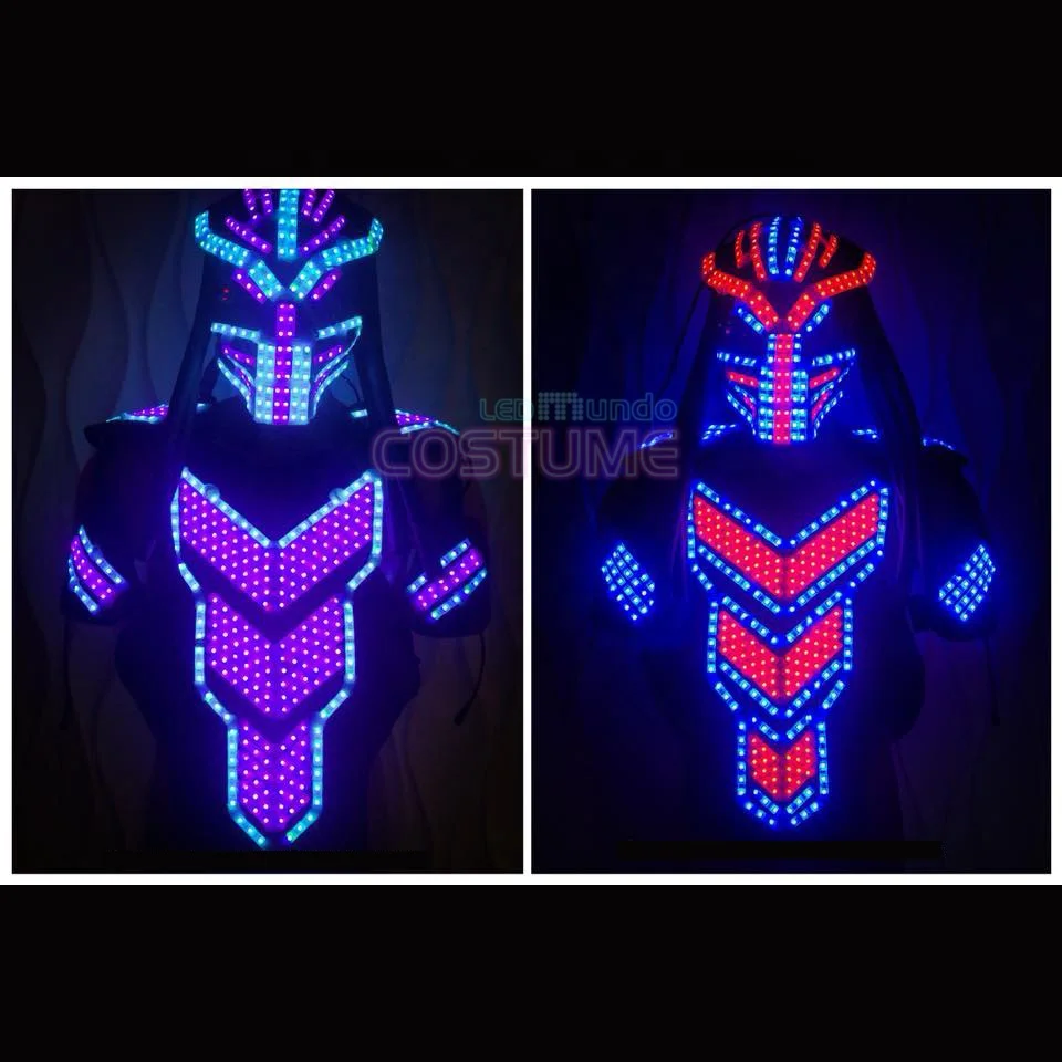 Free DHL Shipping Traje de Robot LED Stilts Walker LED Light Robot Costume Clothing event kryoman costume led disfraz de robot