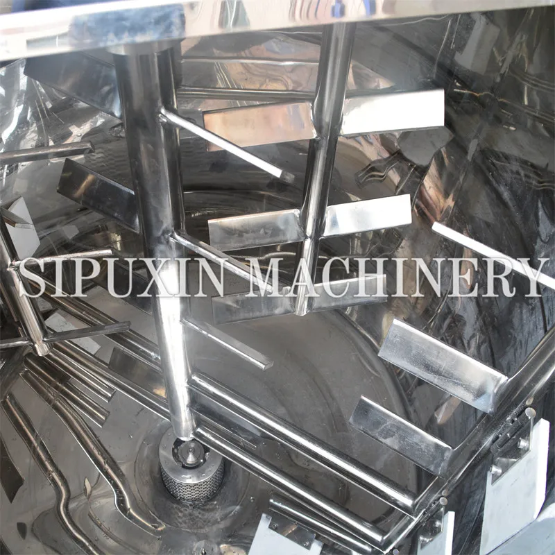 Sipuxin Stainless Steel 1000l Shampoo Making Machine Heating Mixing Tank Mixing Equipment