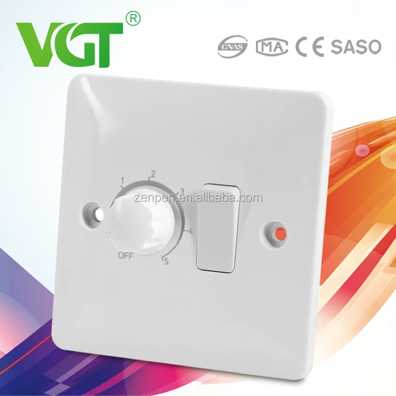 Новый Стиль Серии Жилая/Общего Назначения Приложения и Отличное Качество 1 банды переключатель с Вентилятор Диммер