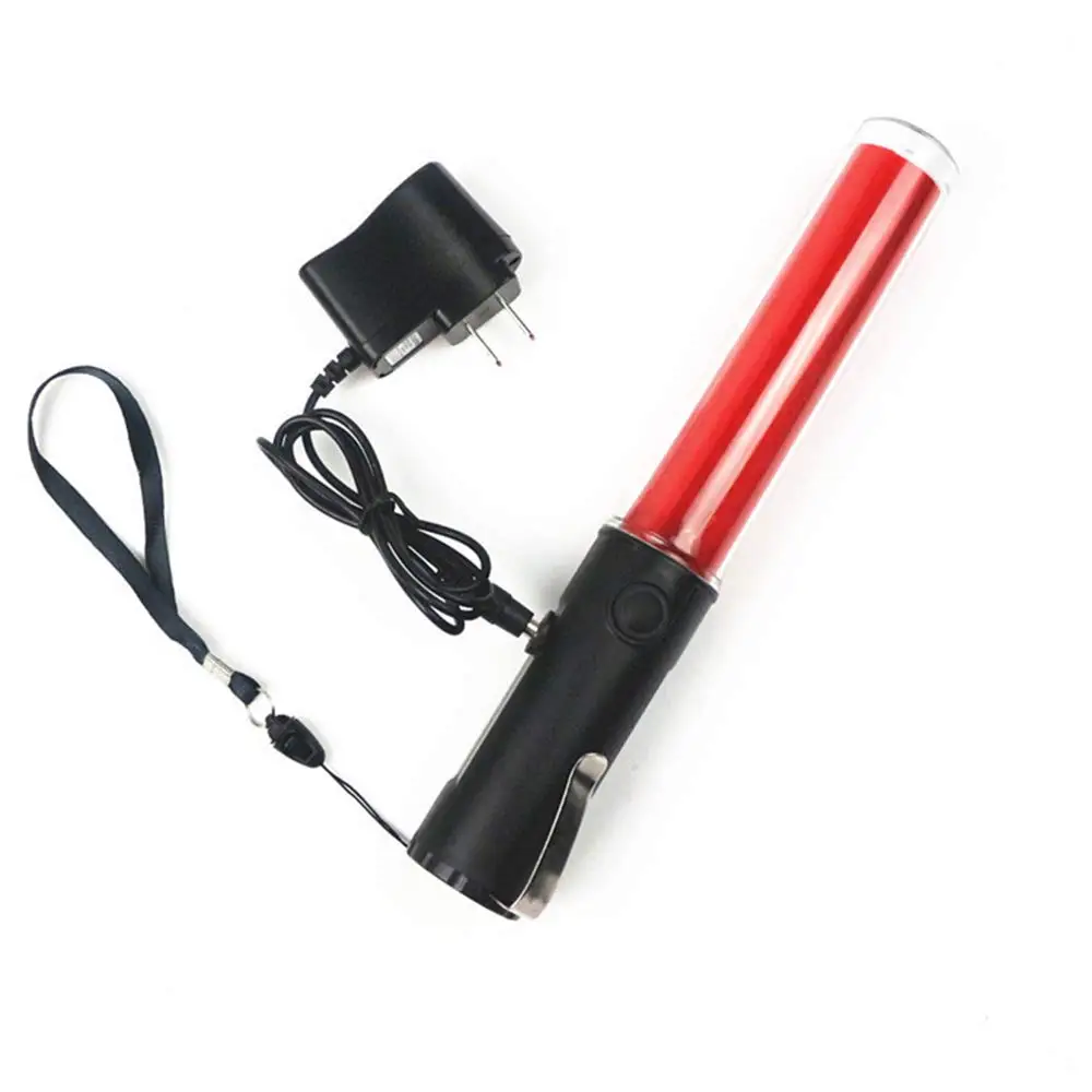 Recgargeable Safety Traffic Baton Control Green Red Lights Signal Lightbar Wand Safety Beacon