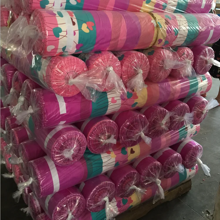 
100% polyester textile material microfiber pigment printed bed sheet fabric in rolls 