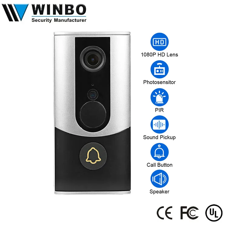 Видео ONVIF Cctv Wi-Fi беспроводной дверной звонок камера для квартиры
