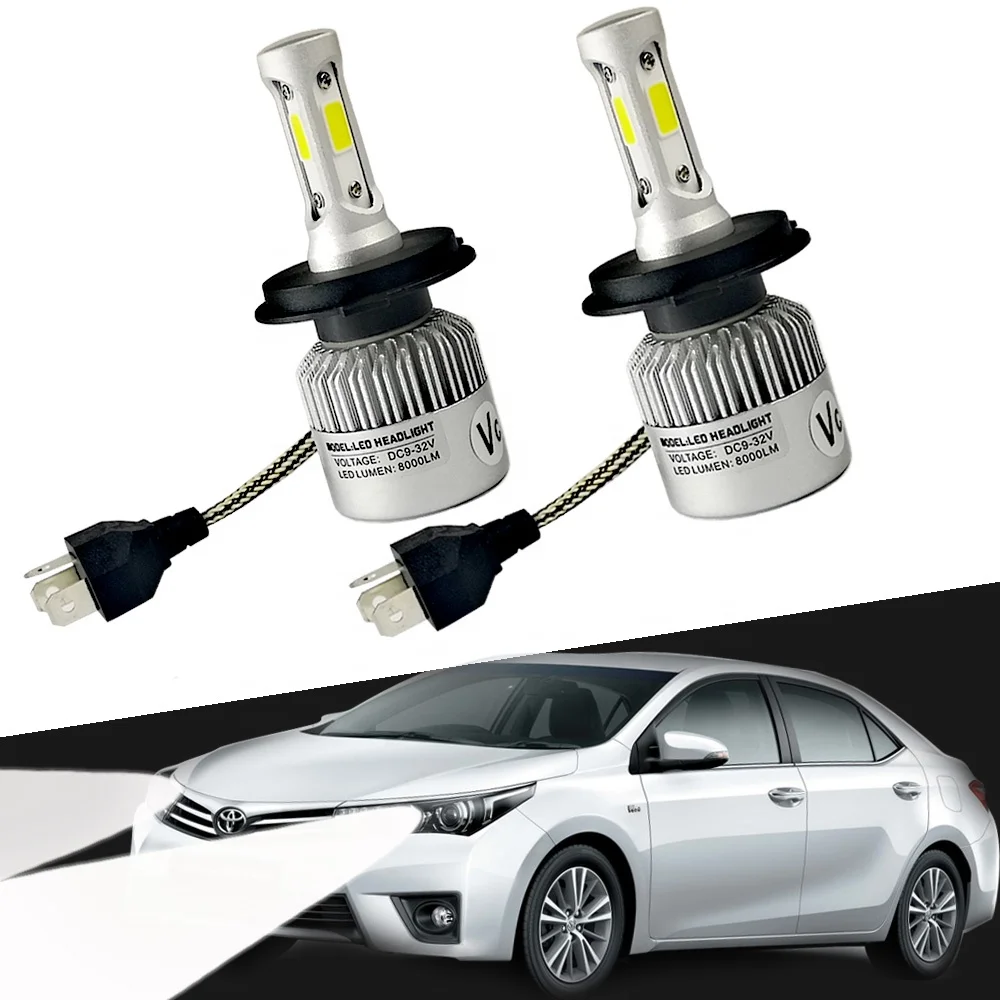 Auto Lighting System S2 Cob Car H7 Headlight Bulbs 9005 9006 H1 Led Light H4 H11 Led Headlight