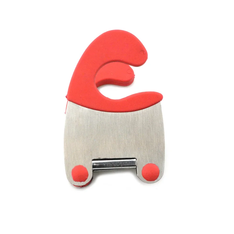 
1pc Pot Clips Stainless Steel Red Black Household Tongs Pot Pan Spoon Holder Spatula Storage Rack Kitchen Cooking Tools 