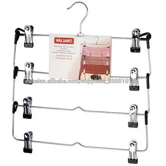 Вешалка четерехуровневая с металличискими зажимами для брюк и юбок