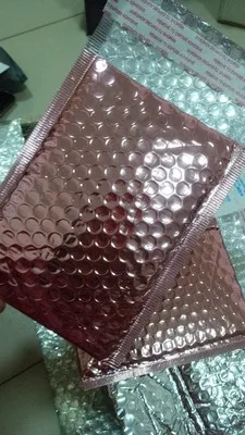 
Wholesale shiny metallic rose gold bubble mailer for bra 