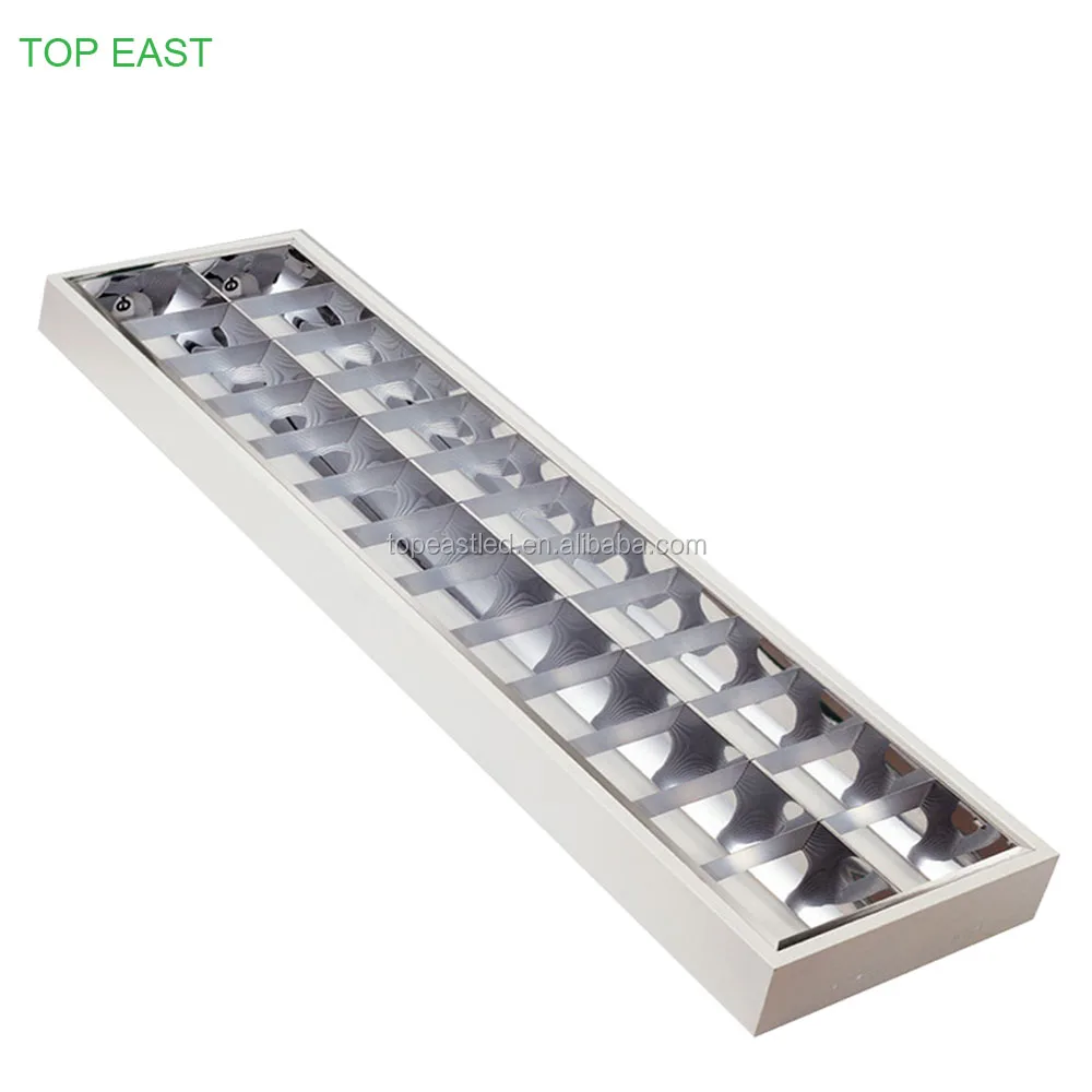 Best price T8 grille LED tube light fixture with aluminum reflector 2 years warranty