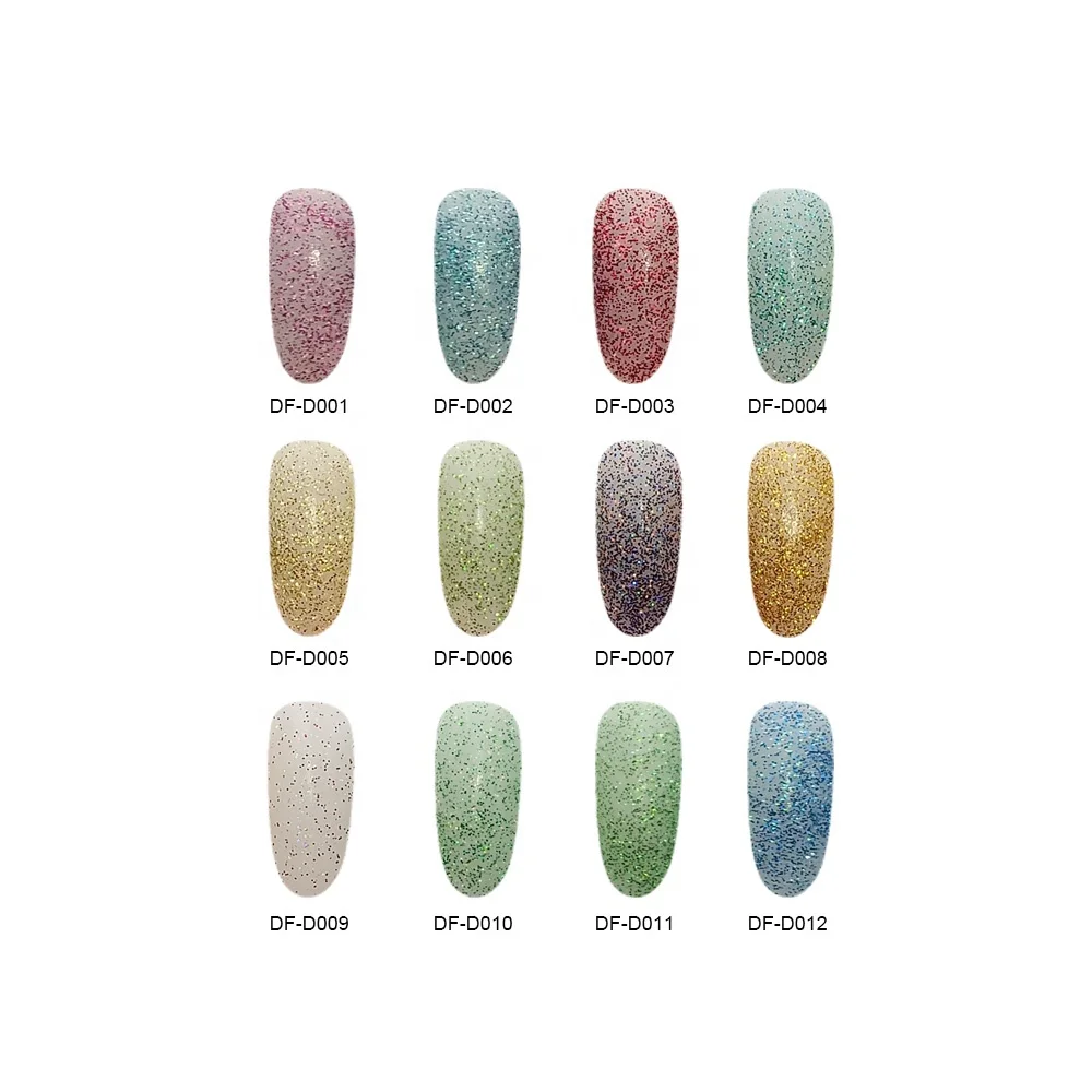 10g nail powder glitter sand 12 color 3 in 1 dipping powder acrylic polymer nail powder for nail art