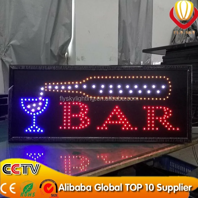 express animated neon sign board custom made flashing led pizza sign with ON/OFF switch factory direct