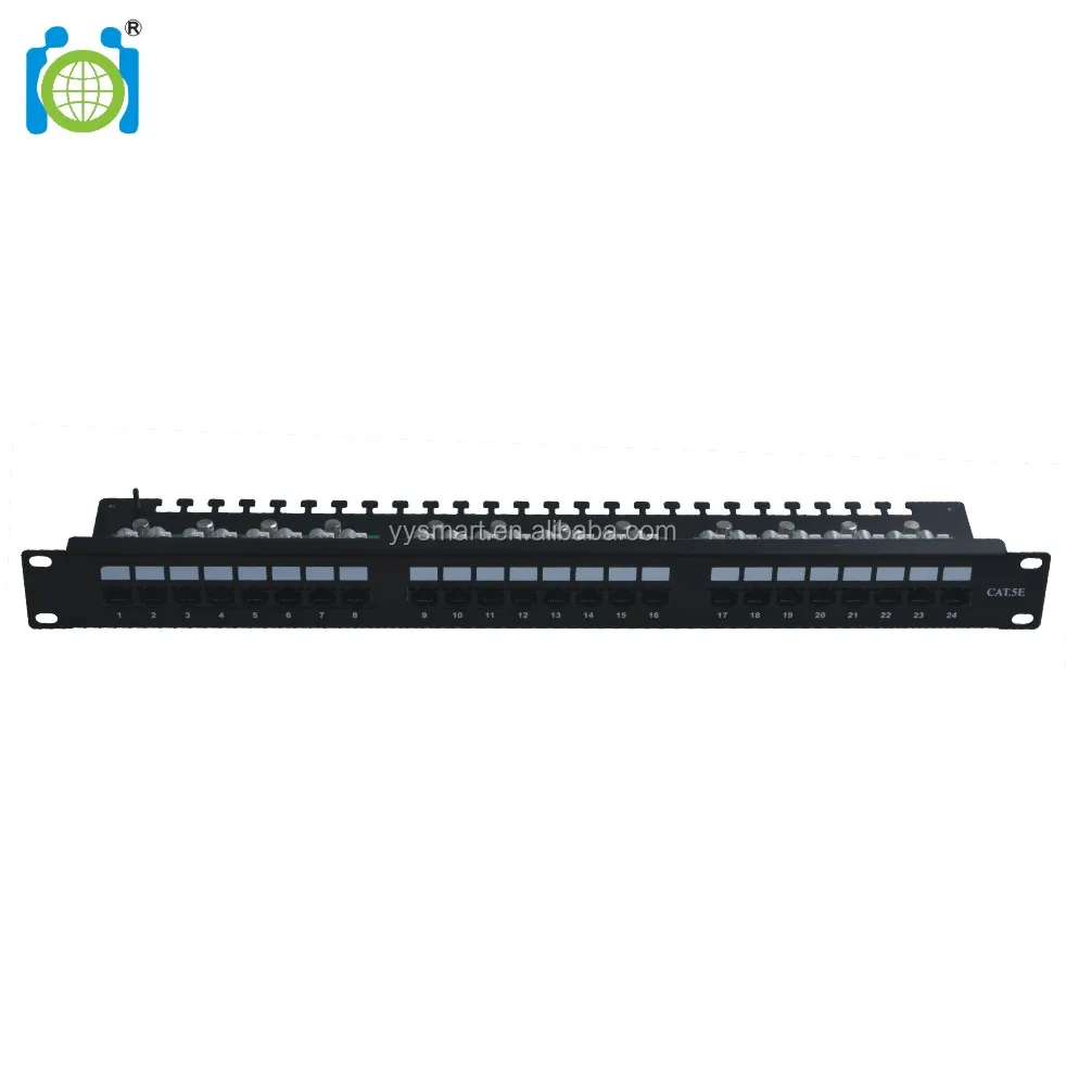  19 дюймов 1U Cat5e UTP 24 порта крона коммутационная