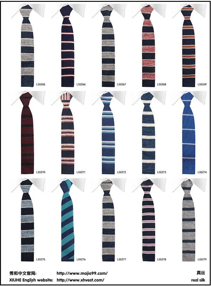 Custom Design Crazy Selling Knitted Neck Ties Quality 100% Silk Kinds Neck Tie Knitted Necktie For Men