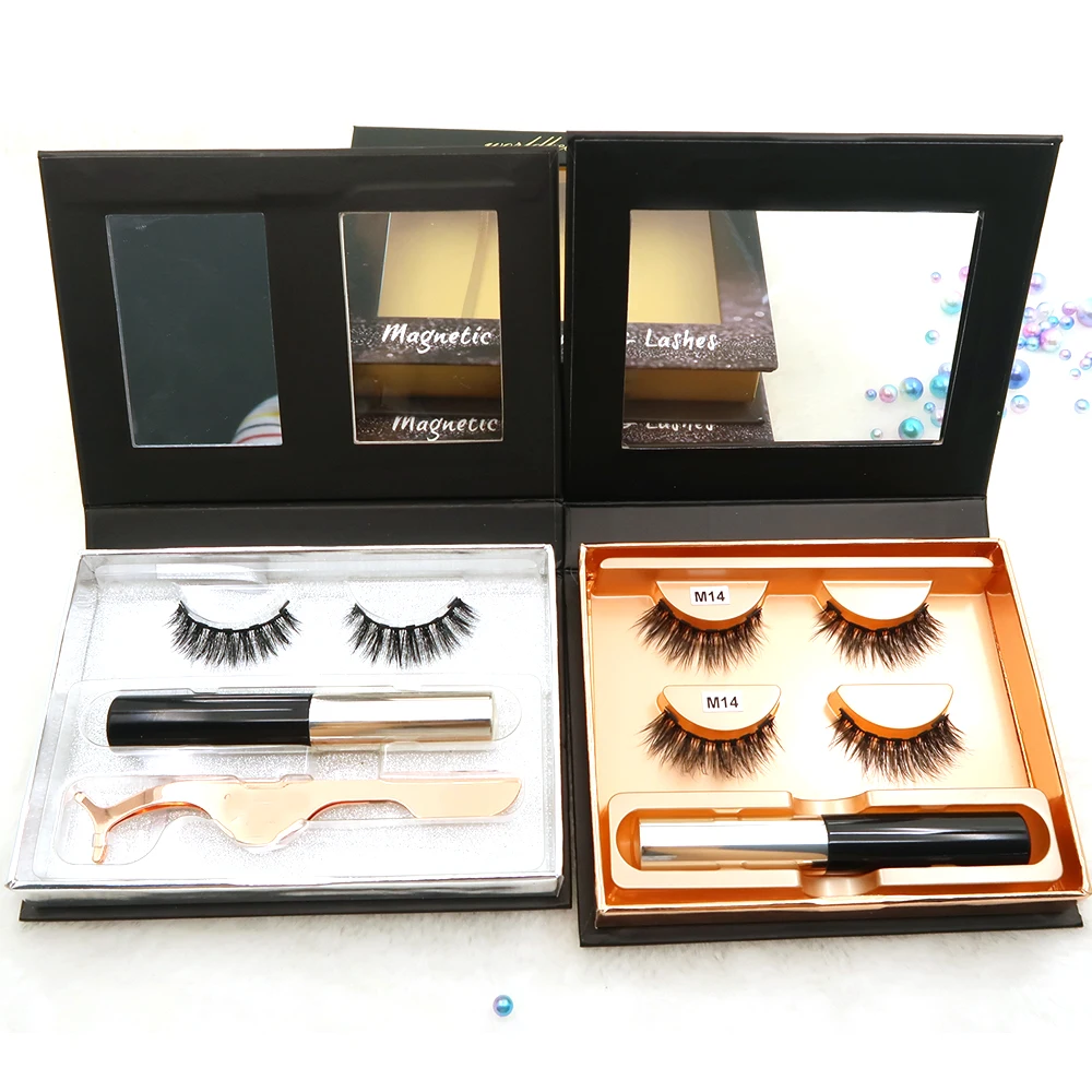 Product Magnetic Eyeliner Eyelash World Beauty New 2019 Hand Made Individual Lashes Synthetic Hair ODM OEM 15-18mm Feather
