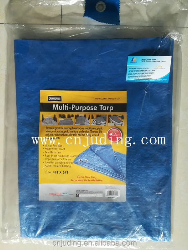 PE tarpaulin,tent material, waterproof outdoor plastic cover, blue poly tarp, hdpe fabric