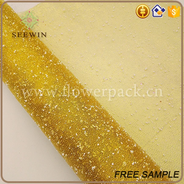 
wholesale bright-coloured flower packing deco mesh 