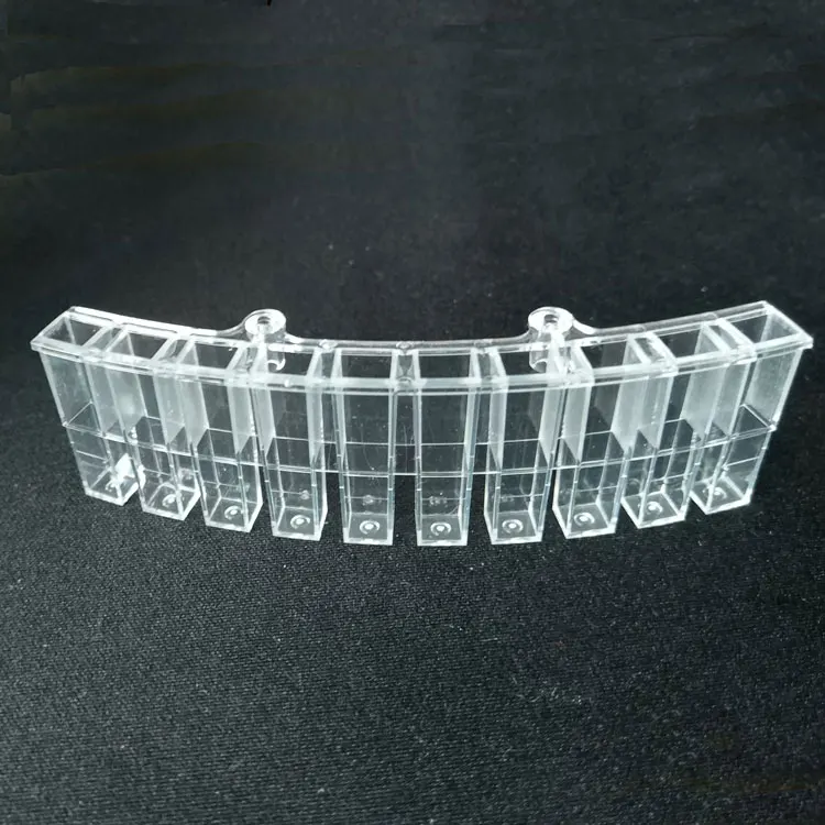 ISO9001 Certificate ps plastic material 10 holes test cup cuvette Mindary Analyzer BS 200 plastic  Disposable cuvette